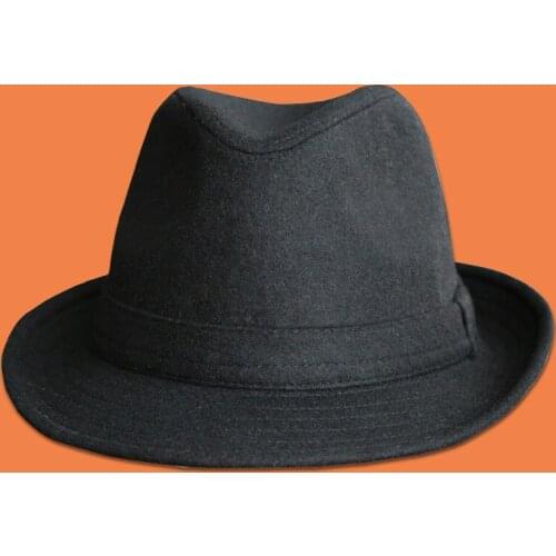 Men Imitation Woolen Winter Felt Hats Fashion Gentleman Elegant Jazz Church Cap