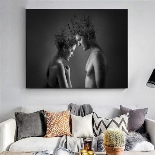 Nude lovers 5d diamond painting kits full square Hero diamond embroidery mosaic black and white art cross stitch supplies N636