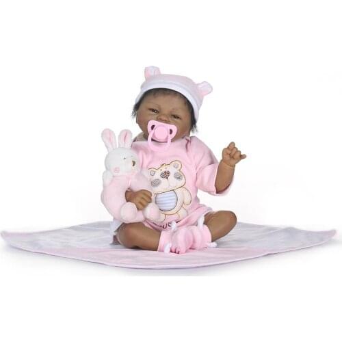 OCDAY Simulation Baby Soft Silicone Doll Cute Lifelike Non-toxic Full Body Newborn Doll Parenting Toy Kids Playmate 40cm