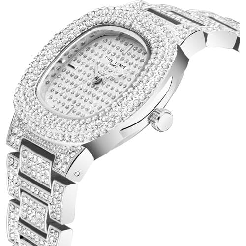 PINTIME Mens Silver Watch