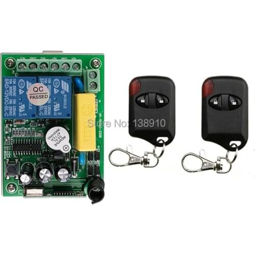 Hot Sales AC220V 10A 2CH 315MHz/433MHZ Wireless RF Remote Control Switch teleswitch 2* cat eye Transmitter+ 1*Receiver