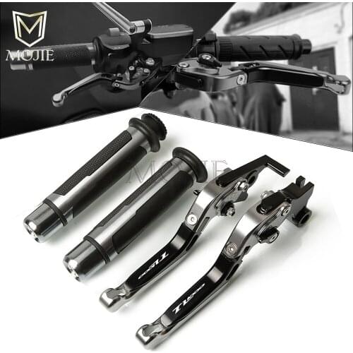 Motorcycle CNC Adjustable Folding Brake Clutch Levers Handlebar Hand Grips Set For Suzuki TL1000S TL1000 TL 1000 S 1997-2001