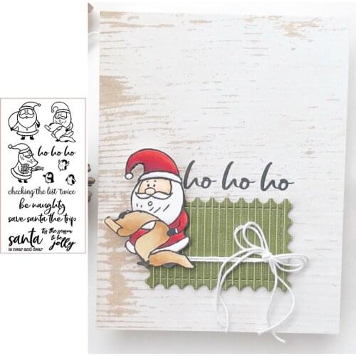 Christmas Cute Santa Clear Stamps for Scrapbooking Card Making Silicone Craft Stamps Transparent New 2019