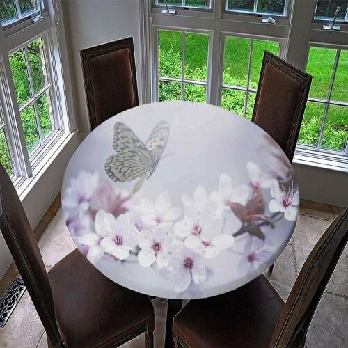 3D Efffect Print Tablecloth Washable for Table Cover Decor 55x55inch