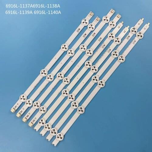 8pcs LED backlight strip for LG 37LN540U 37LA613V 37LA615V 37LN540B 37LN540R 37LN540S LATWT370R 37LN541U 6916L-1137A 1138A 39 40
