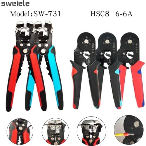 Tubular Terminal Crimping Pliers Electricians Set Mini Pliers HSC8 23-7AWG 6-6 0.25-6Mm² High-Precision Crimping Tool