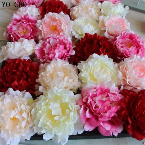 Peony flower head DIY wreath Artificial Silk Flower wall Head Hat Clothing Accessories Wrist flower corsage Wedding Garland