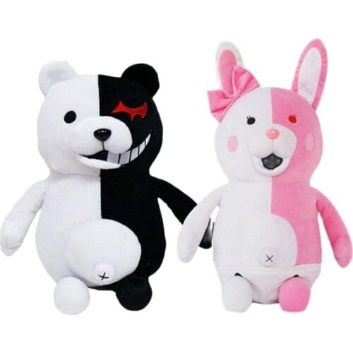 High Qualiyt 25cm Stuffed Animal Bear Toy Dangan Ronpa Super Danganronpa Monokuma Black White Bear Plush Toys Gifts