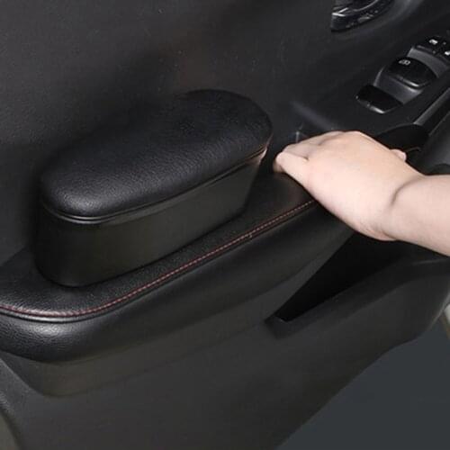 Door Armrest Storage Box Car Main Driving Leather Arm Elbow Support Bracket Heightening Pad Car Interior Decoration Supplies