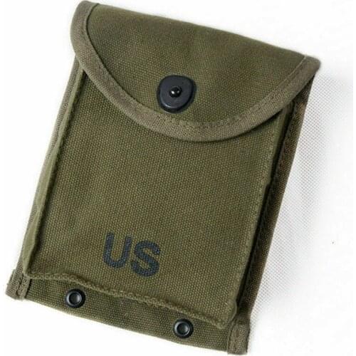 Korean War WW2 Us Army M1 Carbine 30rd Green Canvas Magazine Pouch BAG SOLDIER MILITARY