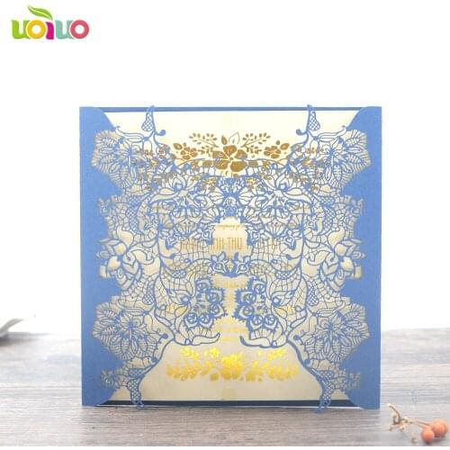 Pearl paper greeting cards 20sets/lot laser cut handmade best wishes paper greeting cards birthday invitation cards