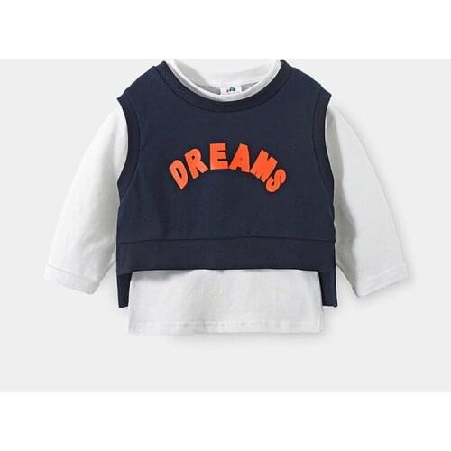 2020 Casual Boys Clothes Autumn Spring T-Sshirt+ Tops two Pcs Baby Boys Clothes Set Kids Suit