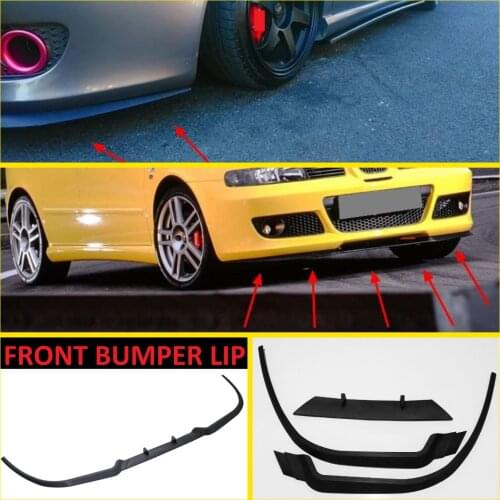 For Seat Leon MK1 FR 1 M1 CUPRA R Front Bumper Lip Universal 3pcs Diffuser Black Bumper Lip Spoiler Body Kit Tuning Protector
