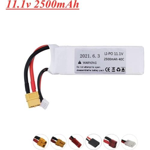 11.1V 2500mAh 40C Lipo Battery For Drone RC Car Airplane Part 3s Lipo Battery 11.1v For X16 X21 X22