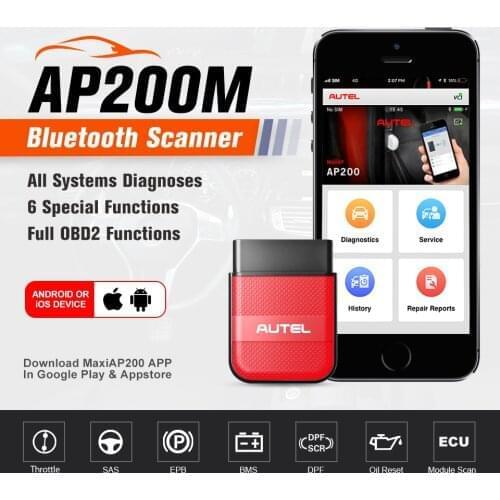 Autel AP200M obd2 scanner code reader full system diagnostic tool diagnostic scanner pk thinkdiag