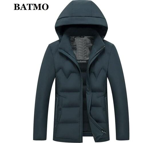 BATMO 2020 new arrival winter 90% grey duck down hooded jackets men,warm thicked parkas coat,plus-size M-XXXL 2022