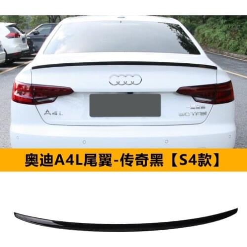 CEYUSOT FOR S4 Style Audi A4 B9 Spoiler Accessory 4 DOOR Sedan Car Trunk ABS Material Color Wing Tail FIN Decoration 2017-2020