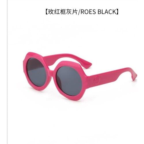 Childrens new hexagonal sunglasses Sun protection sun glasses for students Girls outdoor color changing mirror