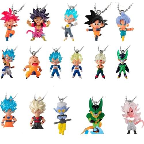 Bandai Genuine Gacha UDM DRAGON BALL SUPER Son Goku Gegeta Kuririn Burdock Fu Cell Action Figure Model Toys