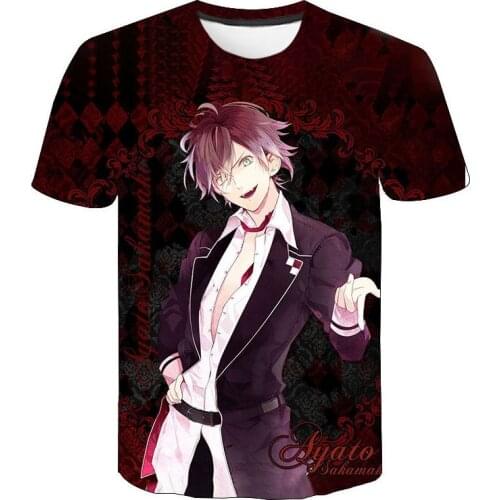 Anime Game T-Shirt Diabolik Lovers 3D Print Streetwear Men Women Fashion O-Neck Short Sleeve T Shirt Harajuku Tees Tops