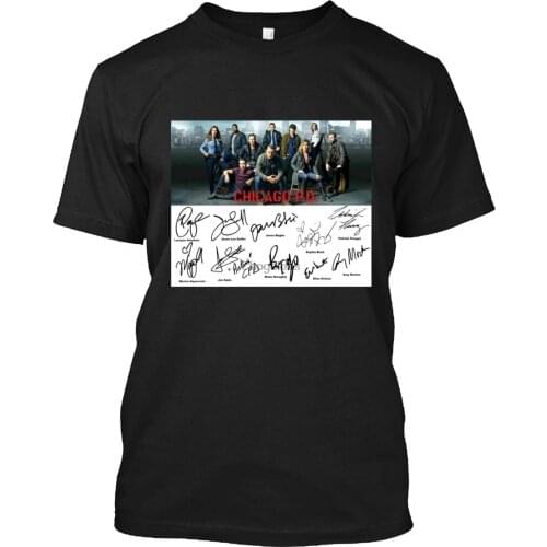 Chicago PD Jason Beghe Jesse Lee Soffer Sophia TV Cast Signed Autograph Tee T-Shirt for Men Women