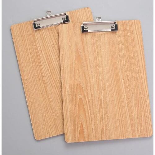 A4 Size Wooden Clipboard Clip Board Office School Stationery with Hanging Hole