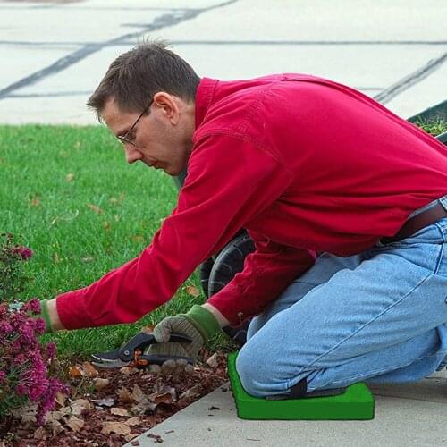 Garden Mat Yoga Cushion Kneeling Mat Foam Thick Pad Support Exercise W/handle Workout Travel Eva Bule Color Elbow 45x28x4cm