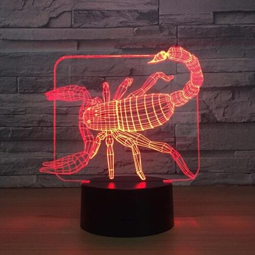 Scorpion Usb Creative Bedside 3d Night Lamp Decorative Christmas decorations gift for baby room lights Valentines Day gift