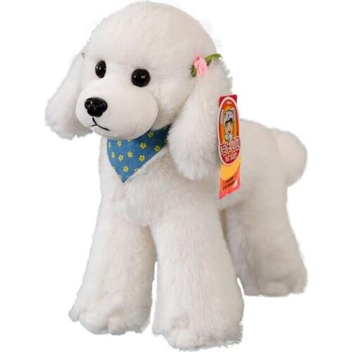 Cute Poodle Teddy Dog Simulation Stuffed Animal Plush Toy Girls Birthday Gift Home Decoration