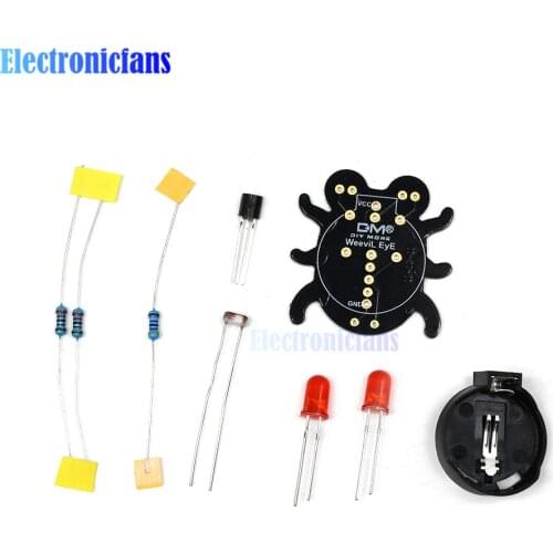 Weevil Eye Electronic Diy Kit Beginner Learn To Solder Fun Kit Handmade Gift Fit for Student Experiment Parent-Child Interaction