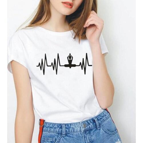Namaste Heartbeat OM Hindustan Mandala Meditation Buddhist T Shirt Women Tops Summer Short Sleeve Tee Shirt Femme Casual T-shirt