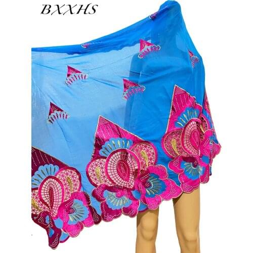 New African Fashion Muslim Soft Turban Women Big Size Cotton Scarf Inner Hijab Pashmina Embroidered Ramadan Abaya Dubai Headband