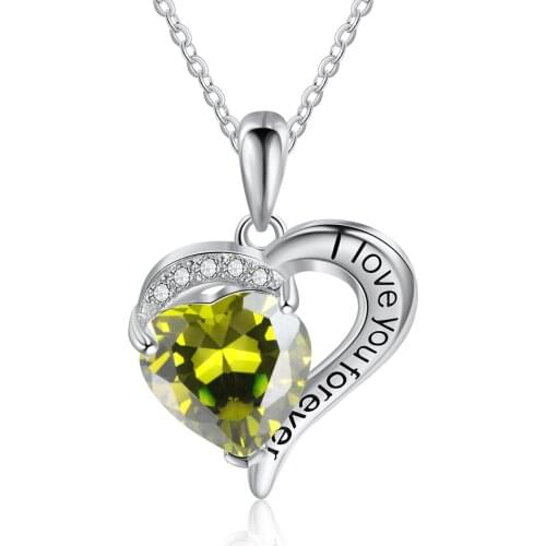 Heart Shaped Necklaces Pendant Zircon Womens Neck Chain Choker Necklaces Fashion Wedding Jewelry Gift for Women 2021 Trend