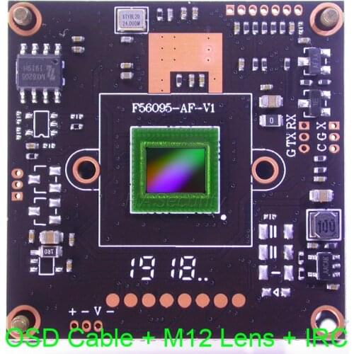 AHD 4K 8.0MP 8MP @15FPS 3840 x 2160 1/2.3" OmniVision OV12895 CMOS FH8556 CCTV camera module PCB board +OSD cable +M12 Lens +IRC