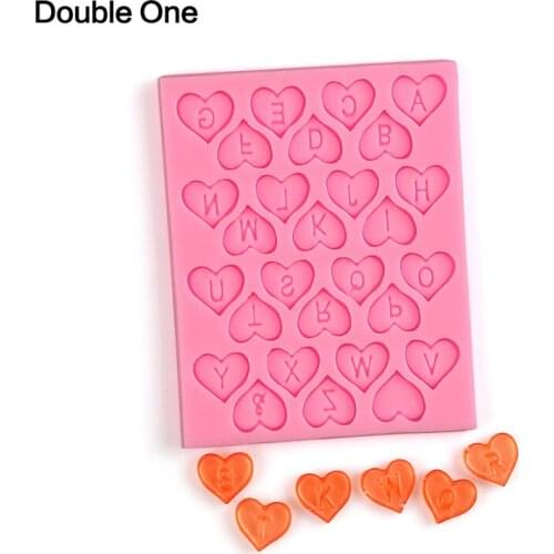 Heart Letters Silicone Mold 3D Resin Craft DIY Pendant Mould Tools for Toy Jewelry Making Decorating 1PC