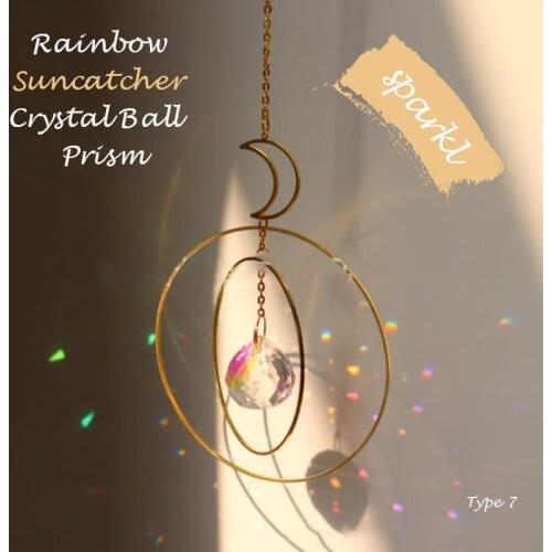 Rainbow Suncatcher Crystal Ball Prism Hanging Crystal with Maker Tree of Life Decor for Garden Outdoor Home Kids Room Window