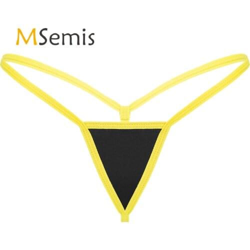 Womens Sexy Lingerie Thong Mini Bikini Underwear Low Rise G-string Bikini Bottom Swimwear Micro Mini Thong T-back Panties