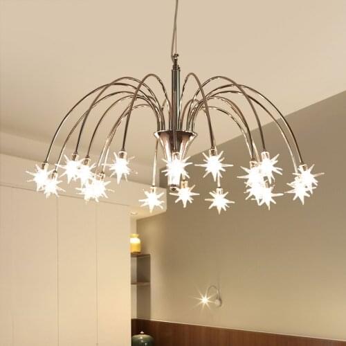 Nordic starry chandelier living room lighting postmodern minimalist creative fashion restaurant bedroom room LED chandelier lamp