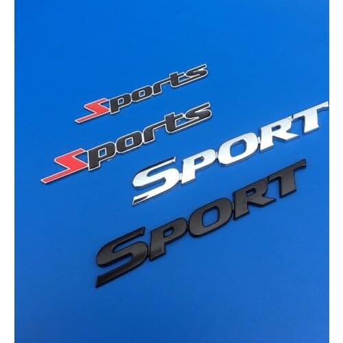 SPORT Emblem Badge Decal Sticker SPORT Car Sports Word Letter Chrome Metal Auto Car Stickers Emblem Car Styling