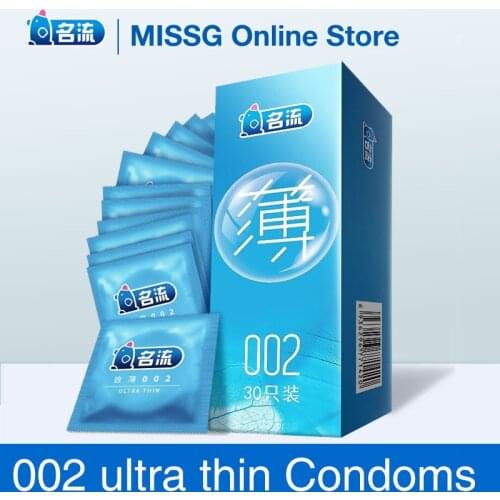 PERSONAGE 30pcs Ultra Thin 002 Condoms Natural Latex Lubricated Cock Condom Intimate Penis Cock Sleeve Sex Toy for Men