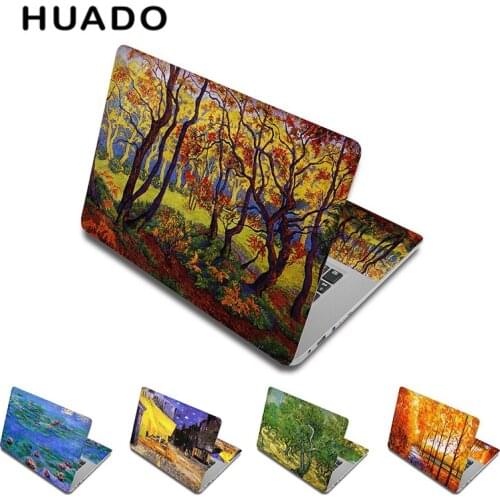Oil painting waterproof notebook stickers for 15.6 15" 14" laptop skin 17"13"12" computer decals for mac air 13.3/acer/dell/asus