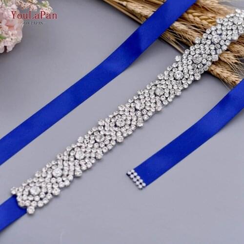 YouLaPan S28B Fashion Bridal Belt Handmade Wedding Belt with Rhinestone Bridesmaid Dresses Party Bridal Sash Wedding Accessories