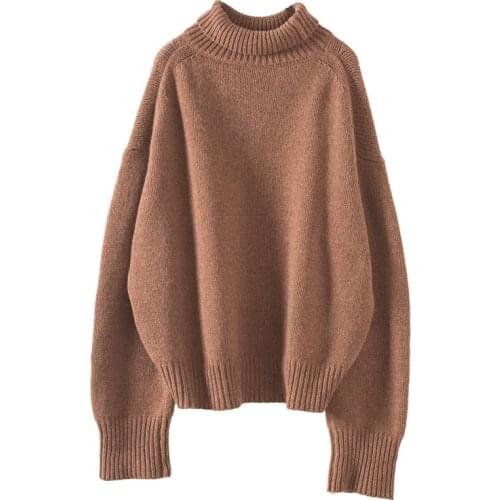 2019 New Womens Sweaters women pullovers winter jumpers knitwear loose and comfortable A stylish sweater turtleneck