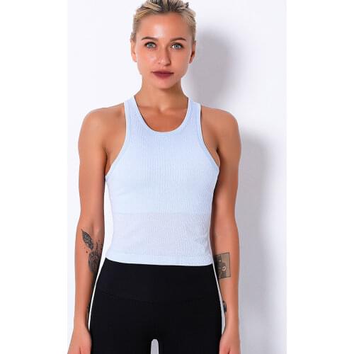 Yoga Vest Tops 2020 Sports Clothing Sport Tops Padded Back Sports Bras Workout Breathable Fitness Running Gym Vest Sports Top