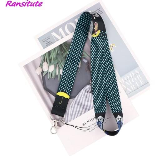 Ransitute R2178 TV Umbrella Raindrop Lanyard Badge ID Lanyards Mobile Phone Rope Key Lanyard Neck Straps Accessories