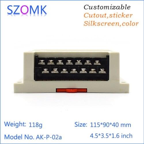1 piece szomk abs din rail box plastic electronic enclosures junction box housing case 115*90*40mm