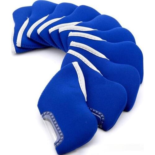 10Pcs/Set Golf Iron Club Head Covers Red Black Blue Green Protector Case