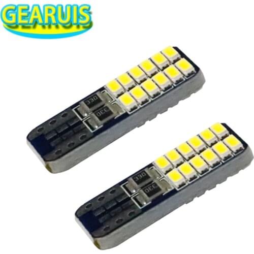 100X T10 24 smd 3014 LED 0.11A W5W Canbus 194 168Light Bulbs Car Interiror reading dome lamps Parking lights Car accessories