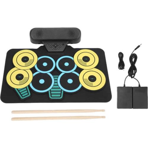 Drum Electronic Drum Set Compact Size USB Folding Silicon Drum Pad Digital Electronic Drum Kit 7/8 Pad With Drumstick Foot Pedal