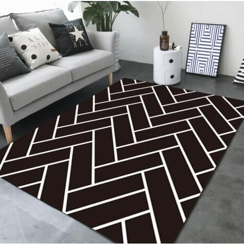 Large European Geometric black and white Carpet Area Rug For Bedroom Livingroom Kitchen Baths Mat Door Anti-Slip Home carpet